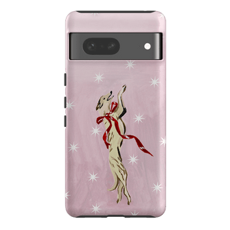 Pink Bow Hound Printed Phone Cases Google Pixel 7 / Armoured by Lisa Hu - The Dairy