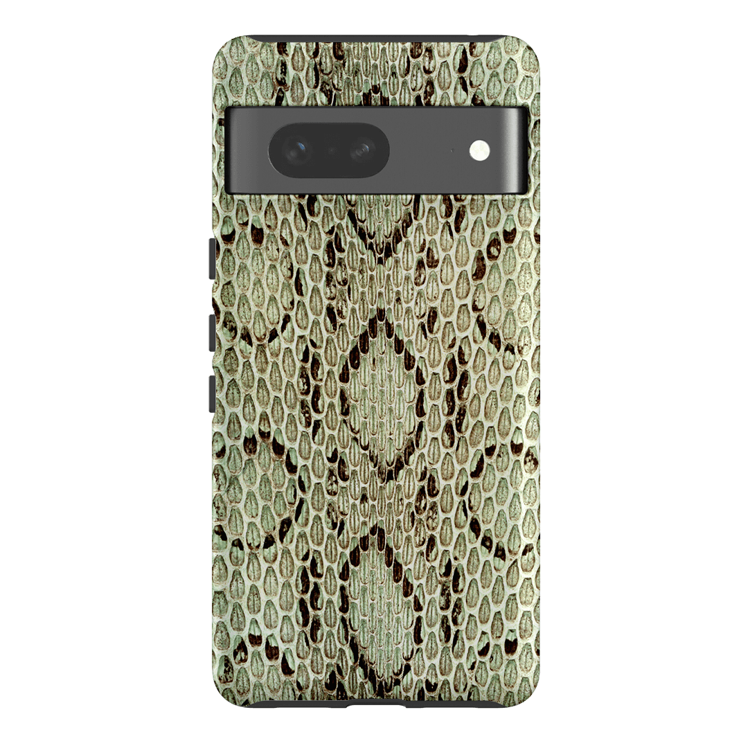 Pistachio Python Printed Phone Cases Google Pixel 7 / Armoured by The Dairy - The Dairy