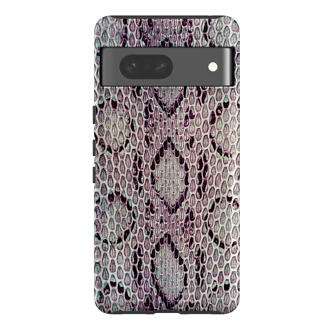 Plum Python Printed Phone Cases Google Pixel 7 / Armoured by The Dairy - The Dairy