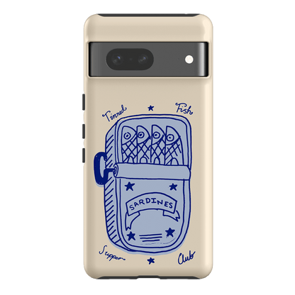 Sardine Social Blue Printed Phone Cases Google Pixel 7 / Armoured by The Dairy - The Dairy