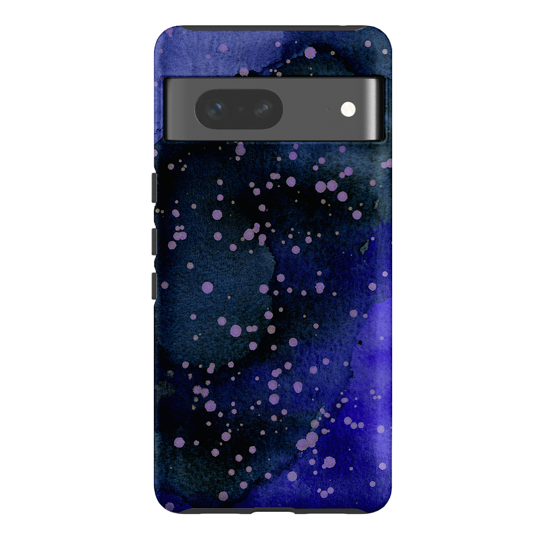 Spotty Navy Printed Phone Cases Google Pixel 7 / Armoured by The Dairy - The Dairy