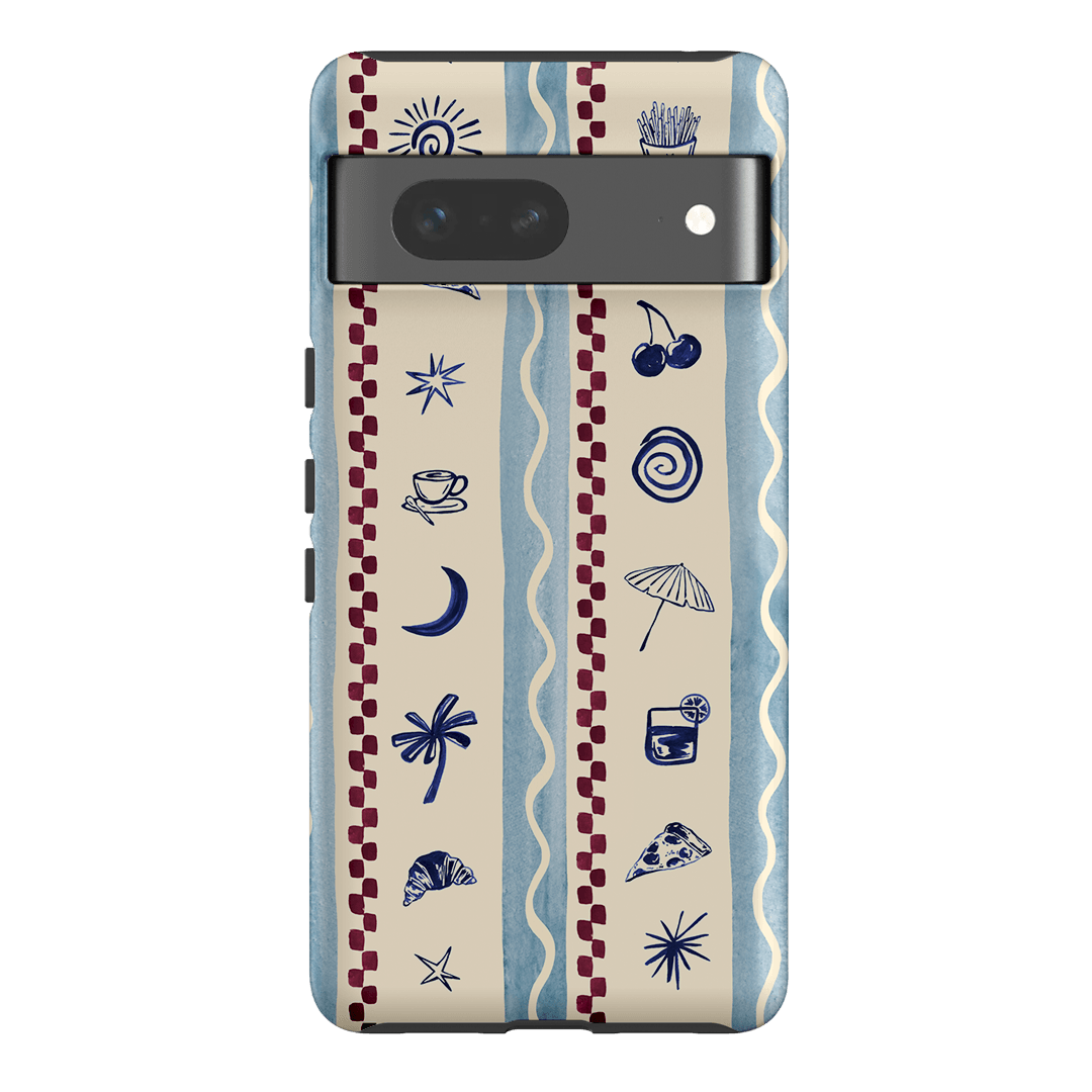 Summer Snacks Blue Printed Phone Cases Google Pixel 7 / Armoured by Charlie Taylor - The Dairy
