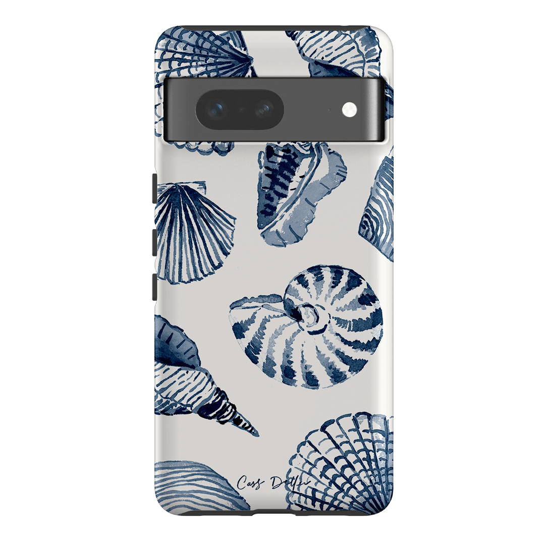 Blue Shells Printed Phone Cases Google Pixel 7 / Armoured by Cass Deller - The Dairy