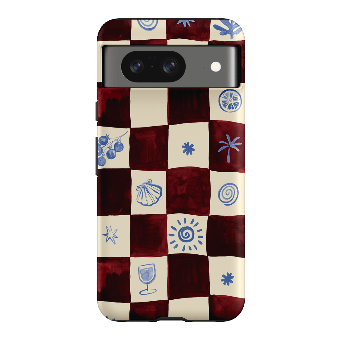 Afternoon Mezze Maroon Printed Phone Cases Google Pixel 8 / Armoured by Charlie Taylor - The Dairy