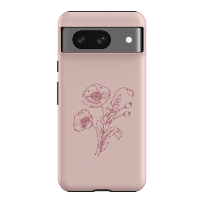 Blush Poppies Printed Phone Cases Google Pixel 8 / Armoured by Typoflora - The Dairy