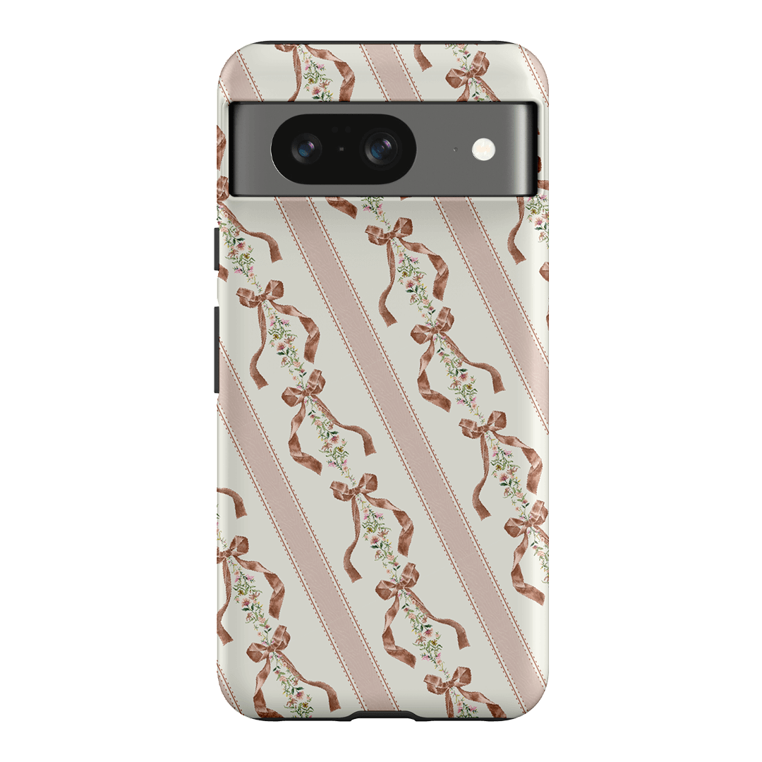 Bow Stripe Printed Phone Cases Google Pixel 8 / Armoured by Veronica Tucker - The Dairy