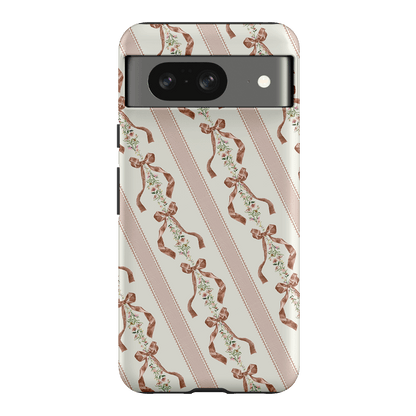 Bow Stripe Printed Phone Cases Google Pixel 8 / Armoured by Veronica Tucker - The Dairy