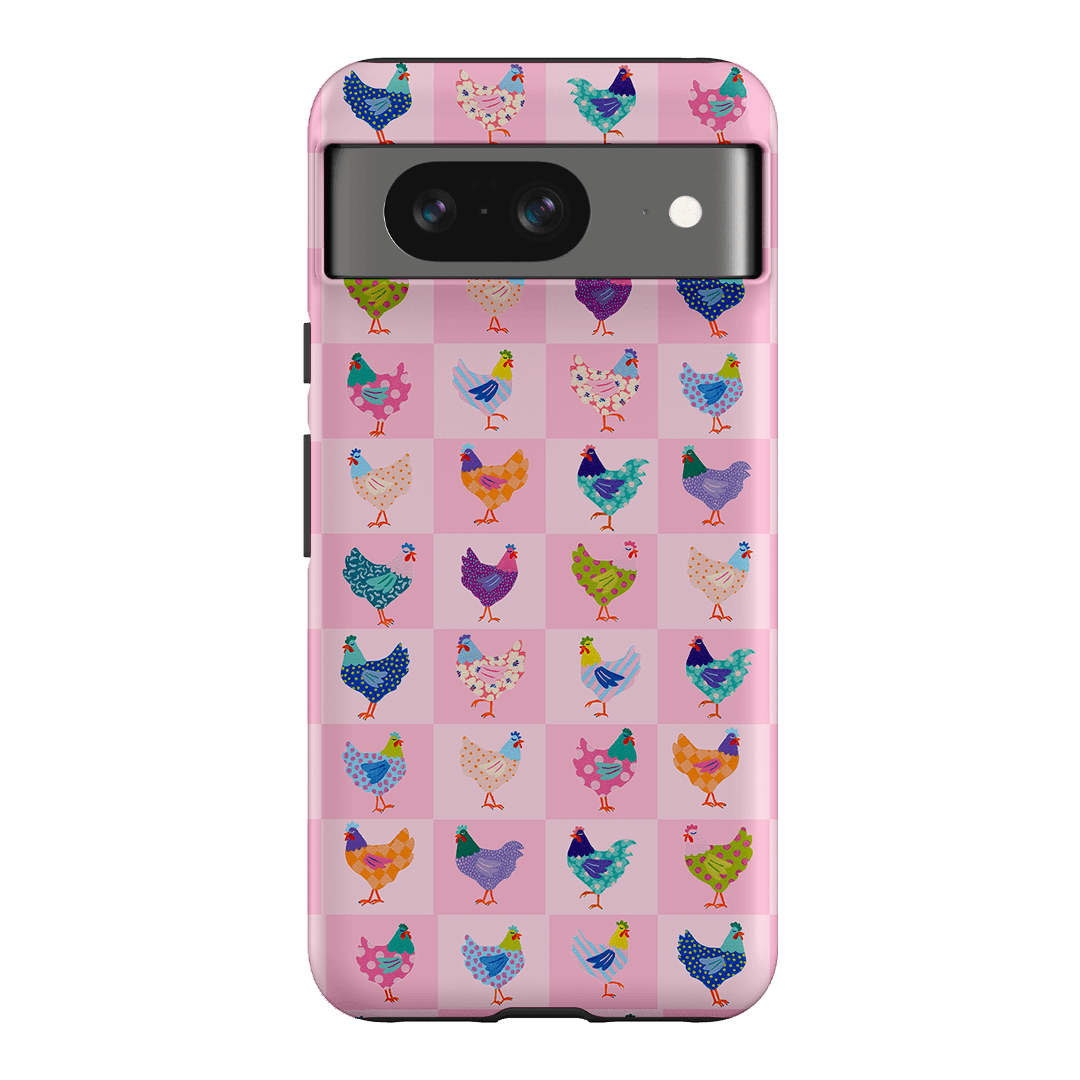 Checkered Chickens Printed Phone Cases Google Pixel 8 / Armoured by Kayla Henley - The Dairy