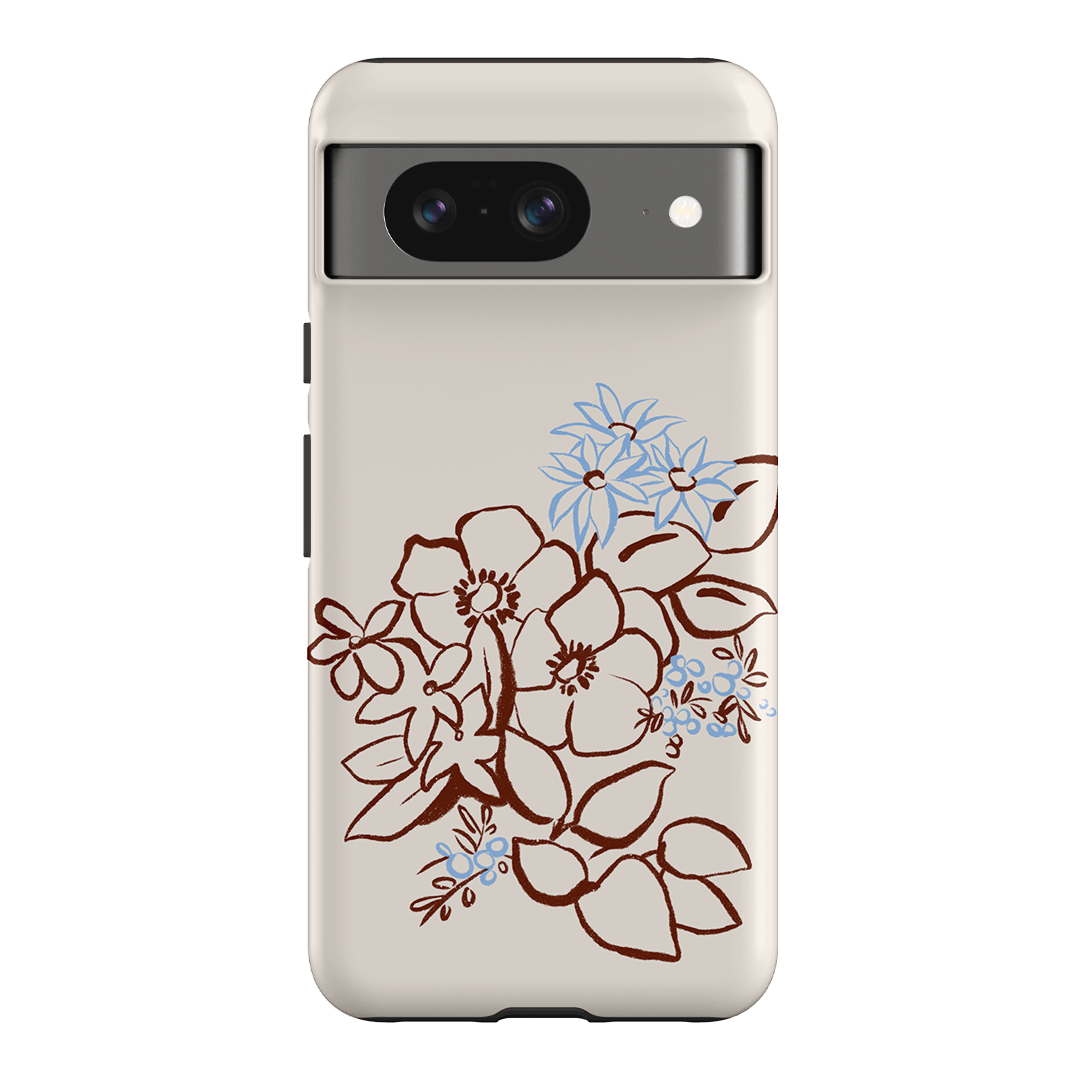 Cream Posy Printed Phone Cases Google Pixel 8 / Armoured by Typoflora - The Dairy