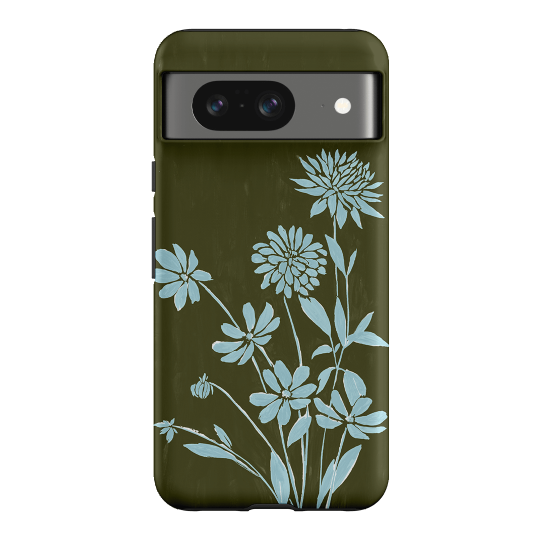 Dahlia Khaki Printed Phone Cases Google Pixel 8 / Armoured by Typoflora - The Dairy