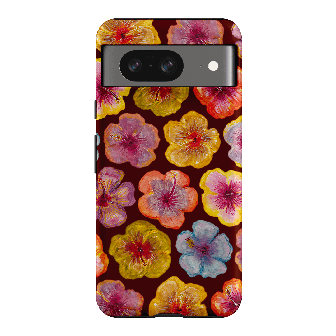 Hibiscus Holiday Rouge Printed Phone Cases Google Pixel 8 / Armoured by BG. Studio - The Dairy