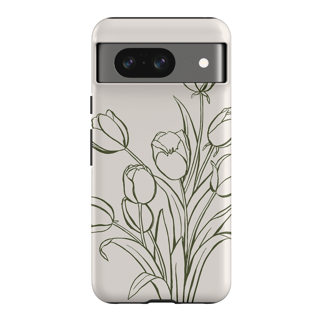 Inked Tulips Printed Phone Cases Google Pixel 8 / Armoured by Typoflora - The Dairy