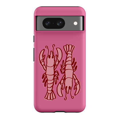 Lobster Love Pink Printed Phone Cases Google Pixel 8 / Armoured by The Dairy - The Dairy