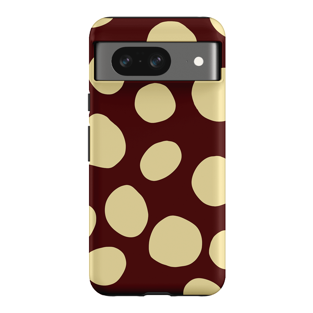 Pebbles Burgundy Butter Printed Phone Cases Google Pixel 8 / Armoured by Veronica Tucker - The Dairy