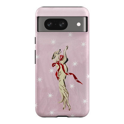Pink Bow Hound Printed Phone Cases Google Pixel 8 / Armoured by Lisa Hu - The Dairy