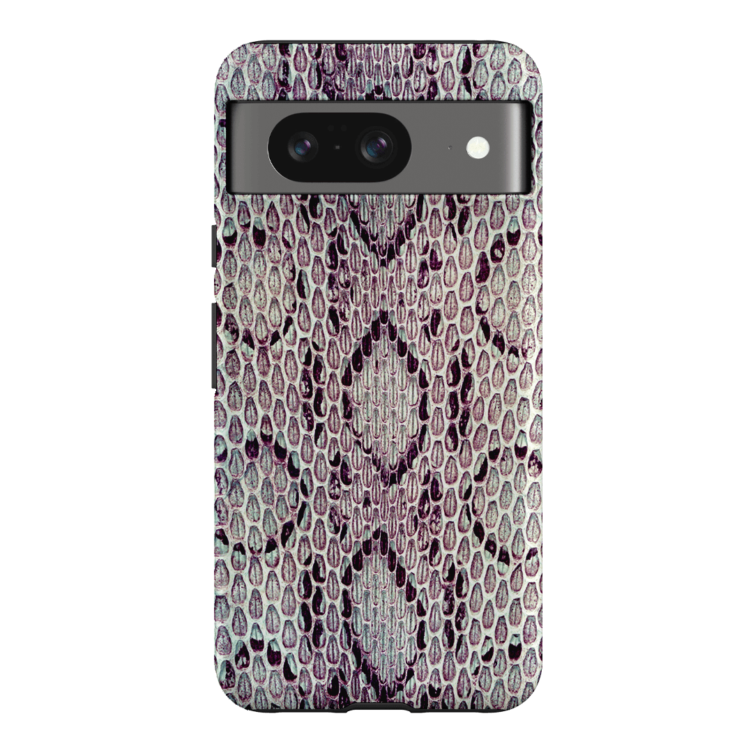 Plum Python Printed Phone Cases Google Pixel 8 / Armoured by The Dairy - The Dairy