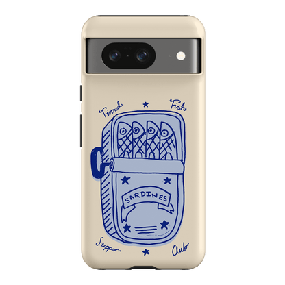 Sardine Social Blue Printed Phone Cases Google Pixel 8 / Armoured by The Dairy - The Dairy