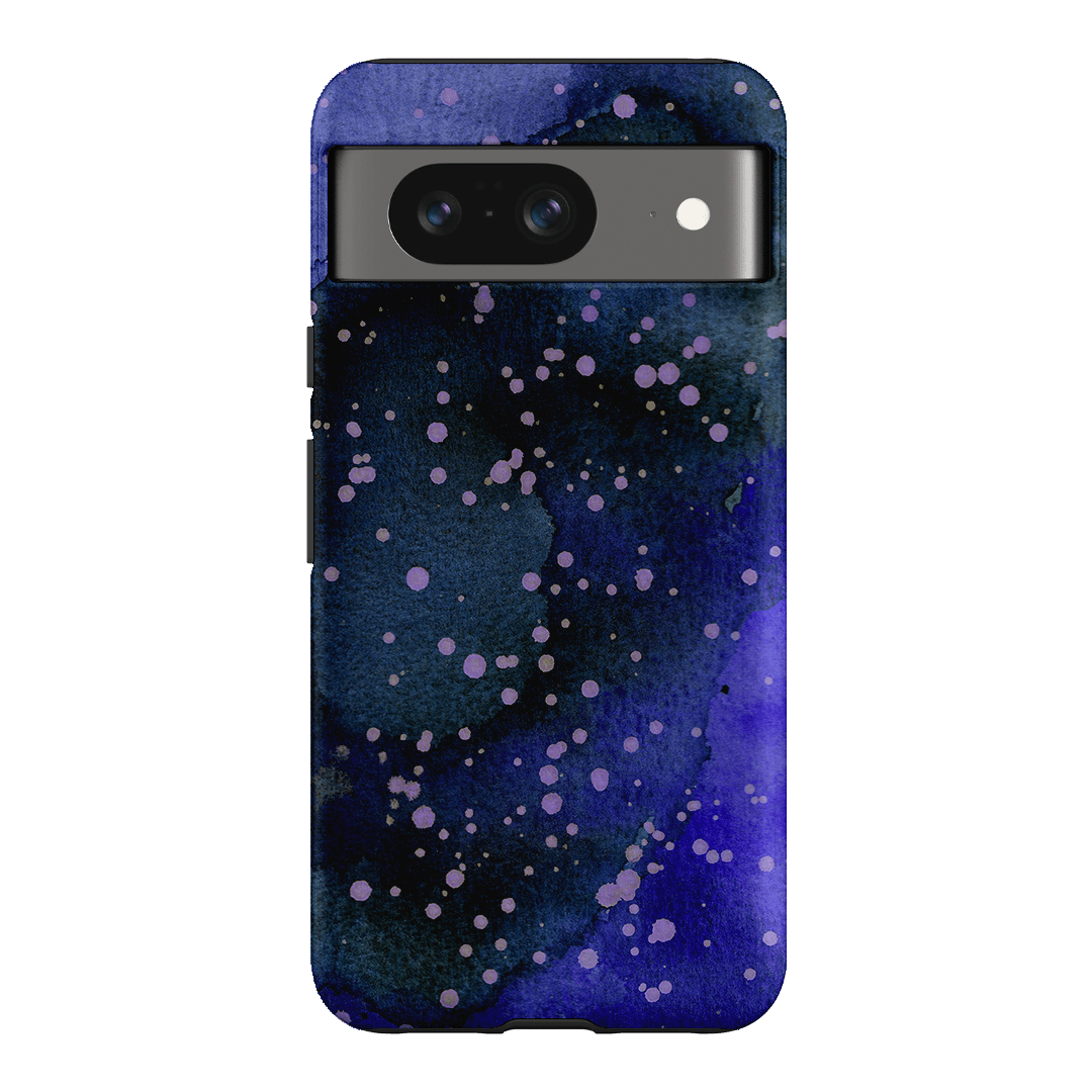 Spotty Navy Printed Phone Cases Google Pixel 8 / Armoured by The Dairy - The Dairy