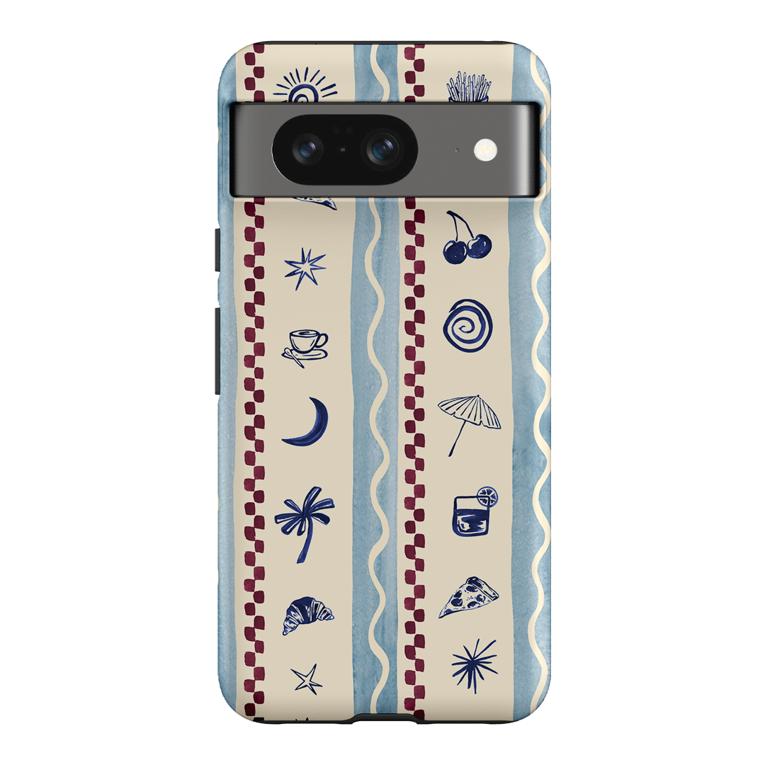 Summer Snacks Blue Printed Phone Cases Google Pixel 8 / Armoured by Charlie Taylor - The Dairy