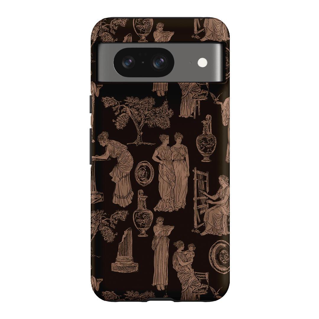 Symposium Burnt Umber Printed Phone Cases Google Pixel 8 / Armoured by Veronica Tucker - The Dairy