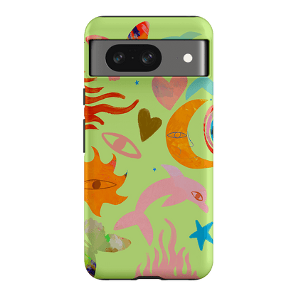 Tattoos Green Printed Phone Cases Google Pixel 8 / Armoured by Kate Eliza - The Dairy