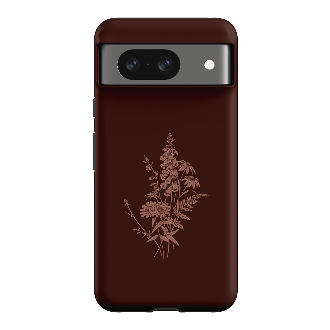 Wildflowers Mocha Printed Phone Cases Google Pixel 8 / Armoured by Typoflora - The Dairy