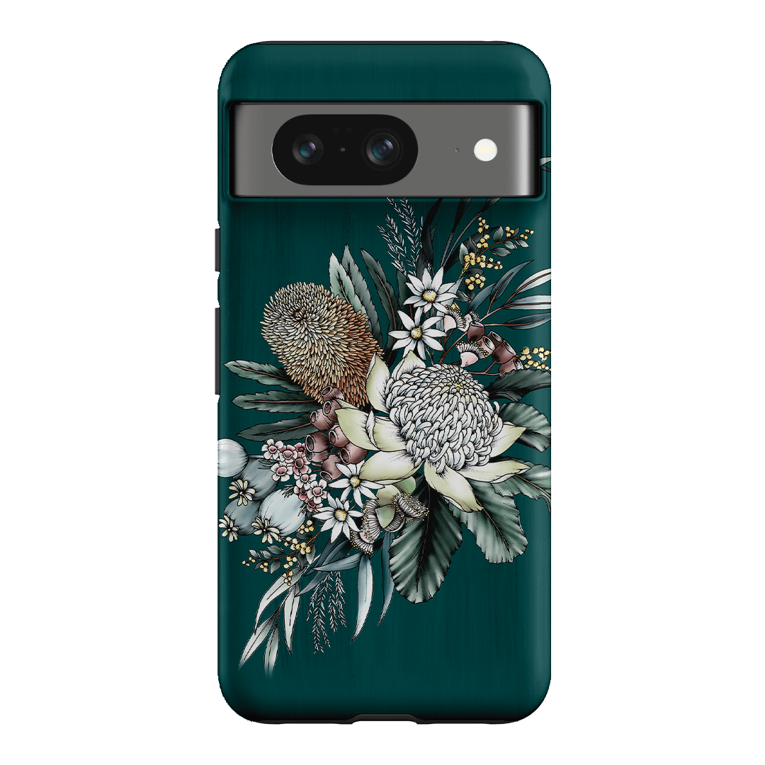 Teal Native Printed Phone Cases Google Pixel 8 / Armoured by Typoflora - The Dairy