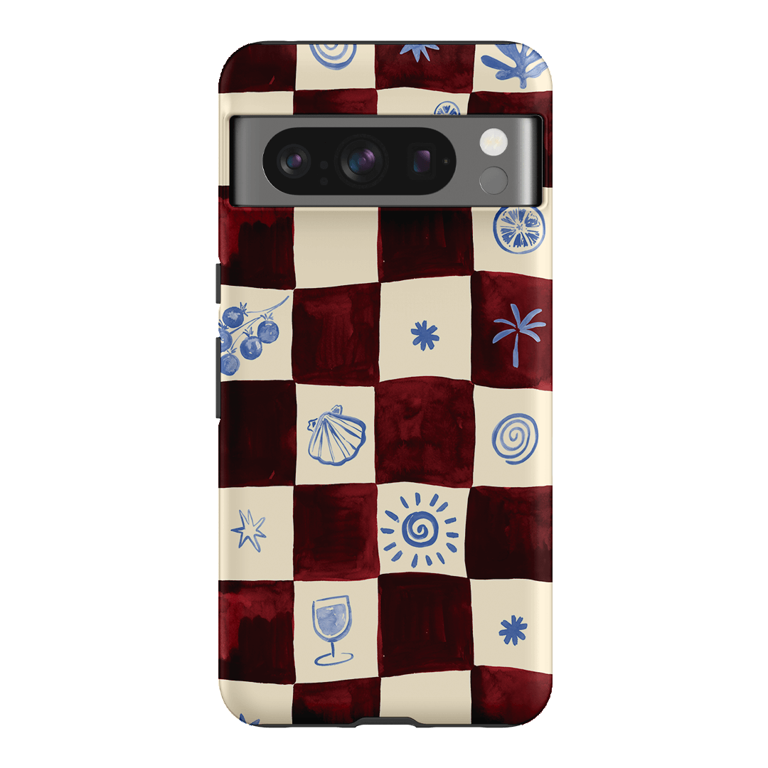 Afternoon Mezze Maroon Printed Phone Cases Google Pixel 8 Pro / Armoured by Charlie Taylor - The Dairy
