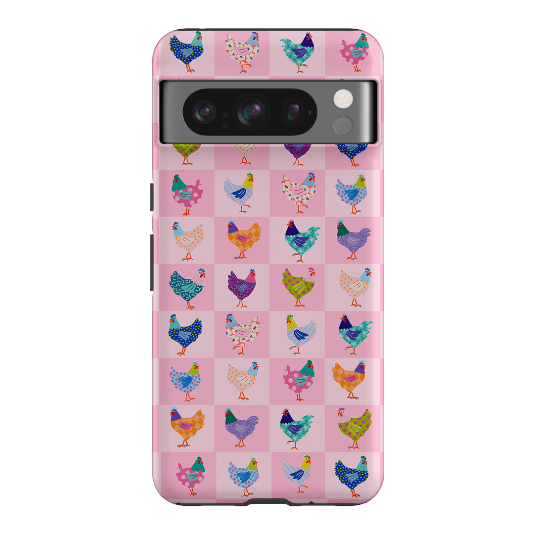 Checkered Chickens Printed Phone Cases Google Pixel 8 Pro / Armoured by Kayla Henley - The Dairy