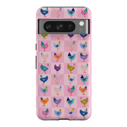 Checkered Chickens Printed Phone Cases Google Pixel 8 Pro / Armoured by Kayla Henley - The Dairy