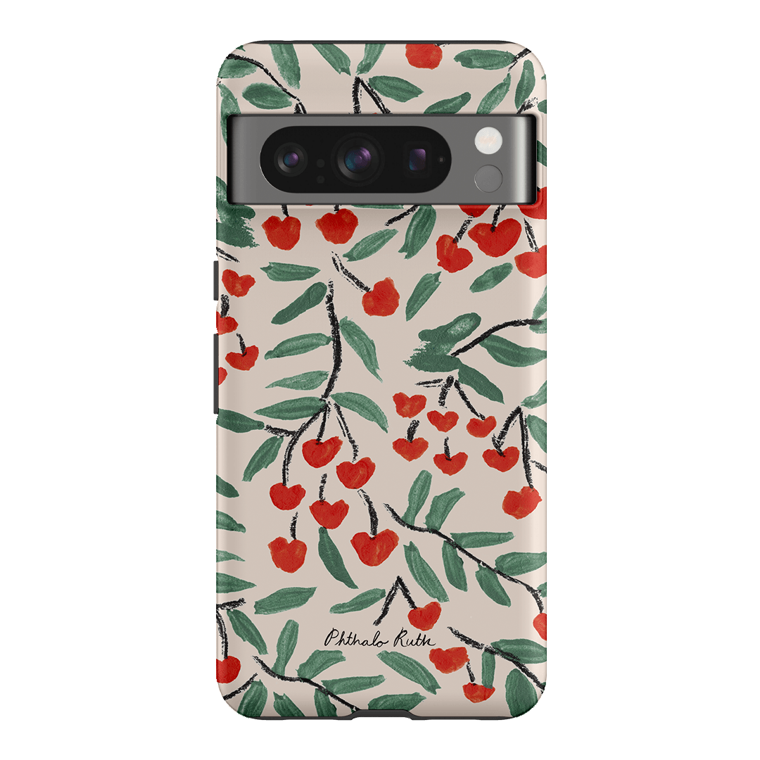 Cherry Love Printed Phone Cases Google Pixel 8 Pro / Armoured by Phthalo Ruth - The Dairy