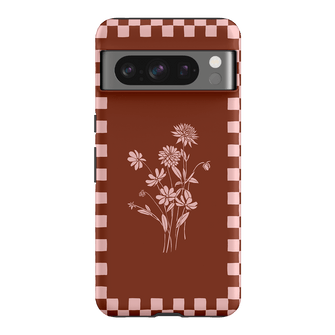 Dahlia Check Printed Phone Cases Google Pixel 8 Pro / Armoured by Typoflora - The Dairy