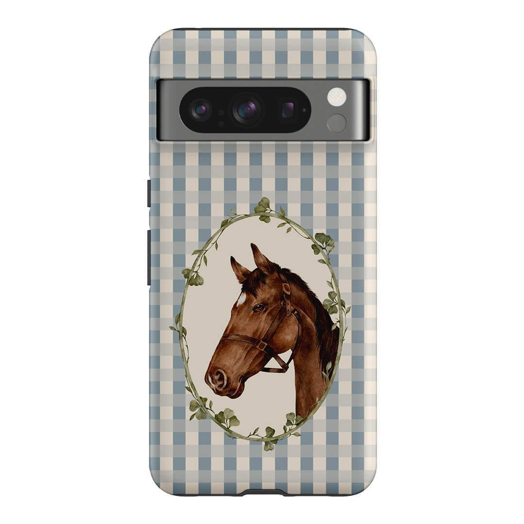 Gingham Horse Printed Phone Cases Google Pixel 8 Pro / Armoured by Kasiags Art - The Dairy