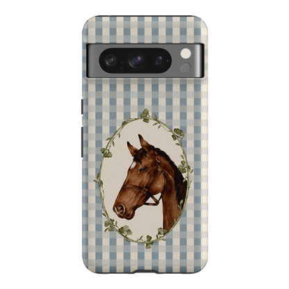 Gingham Horse Printed Phone Cases Google Pixel 8 Pro / Armoured by Kasiags Art - The Dairy