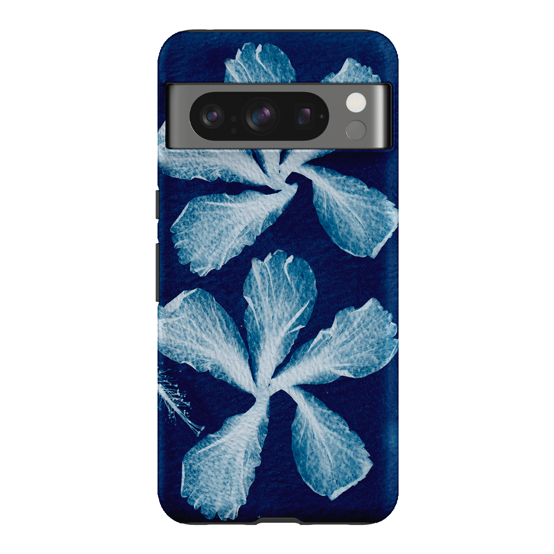 Hibiscus Cyanotype Printed Phone Cases Google Pixel 8 Pro / Armoured by Sally Hungerford - The Dairy
