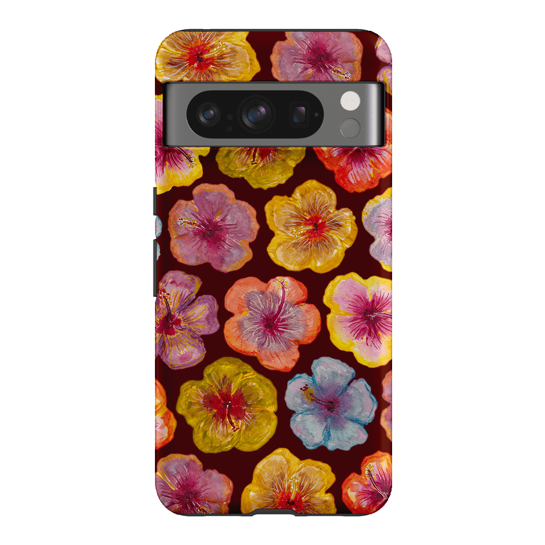 Hibiscus Holiday Rouge Printed Phone Cases Google Pixel 8 Pro / Armoured by BG. Studio - The Dairy