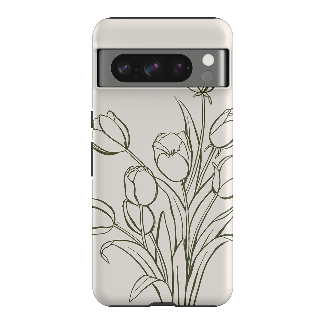 Inked Tulips Printed Phone Cases Google Pixel 8 Pro / Armoured by Typoflora - The Dairy