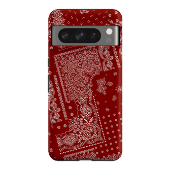 Paisley Crimson Printed Phone Cases Google Pixel 8 Pro / Armoured by The Dairy - The Dairy