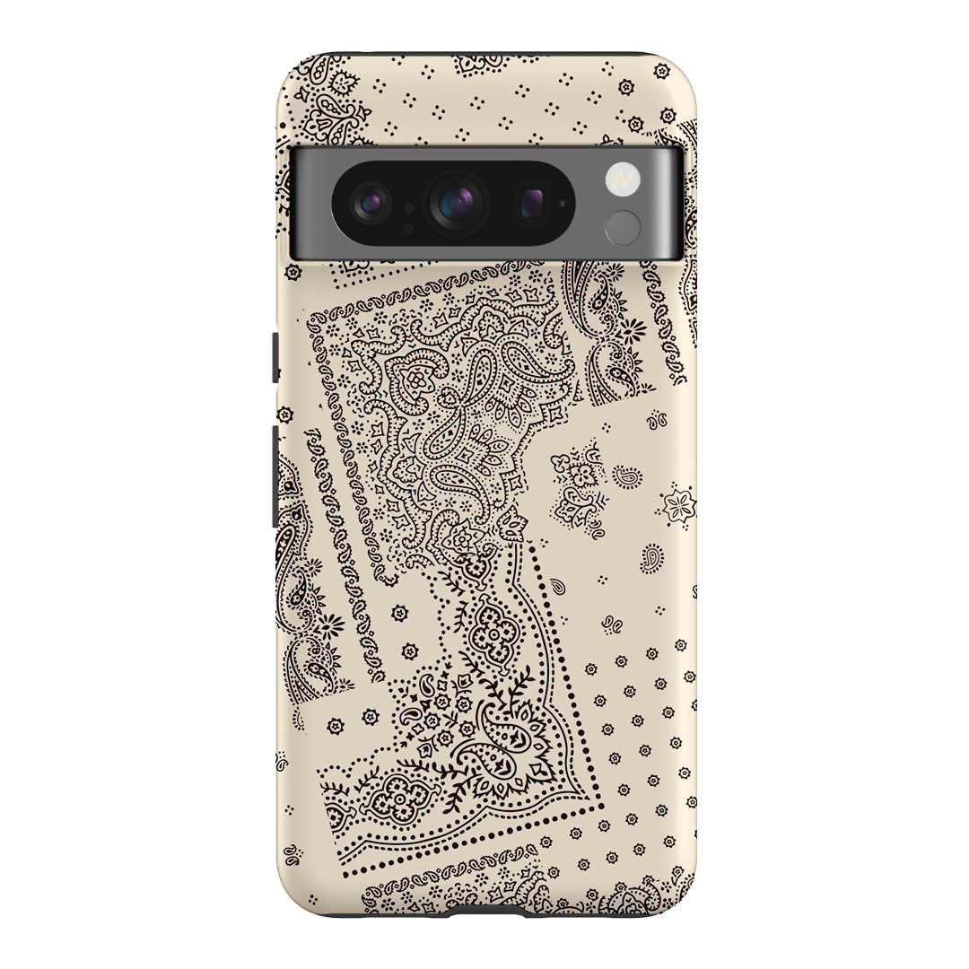 Paisley Ecru Printed Phone Cases Google Pixel 8 Pro / Armoured by The Dairy - The Dairy