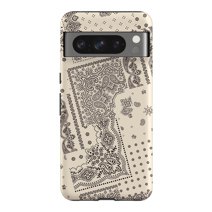 Paisley Ecru Printed Phone Cases Google Pixel 8 Pro / Armoured by The Dairy - The Dairy