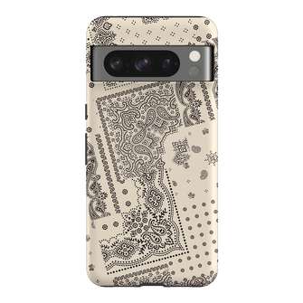 Paisley Ecru Printed Phone Cases Google Pixel 8 Pro / Armoured by The Dairy - The Dairy