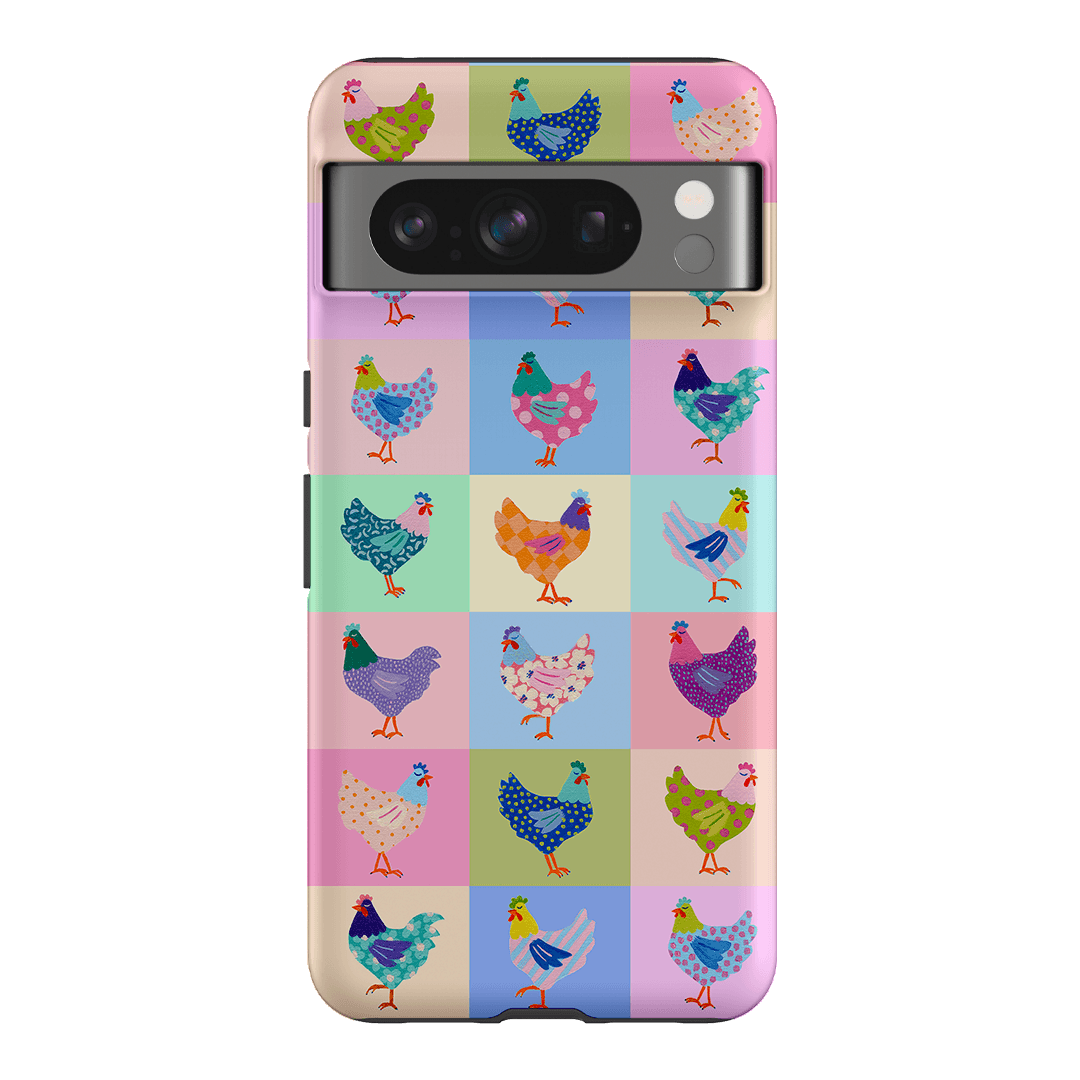 Pastel Chickens Printed Phone Cases Google Pixel 8 Pro / Armoured by Kayla Henley - The Dairy