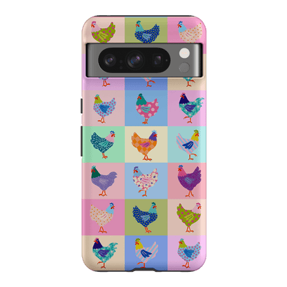 Pastel Chickens Printed Phone Cases Google Pixel 8 Pro / Armoured by Kayla Henley - The Dairy