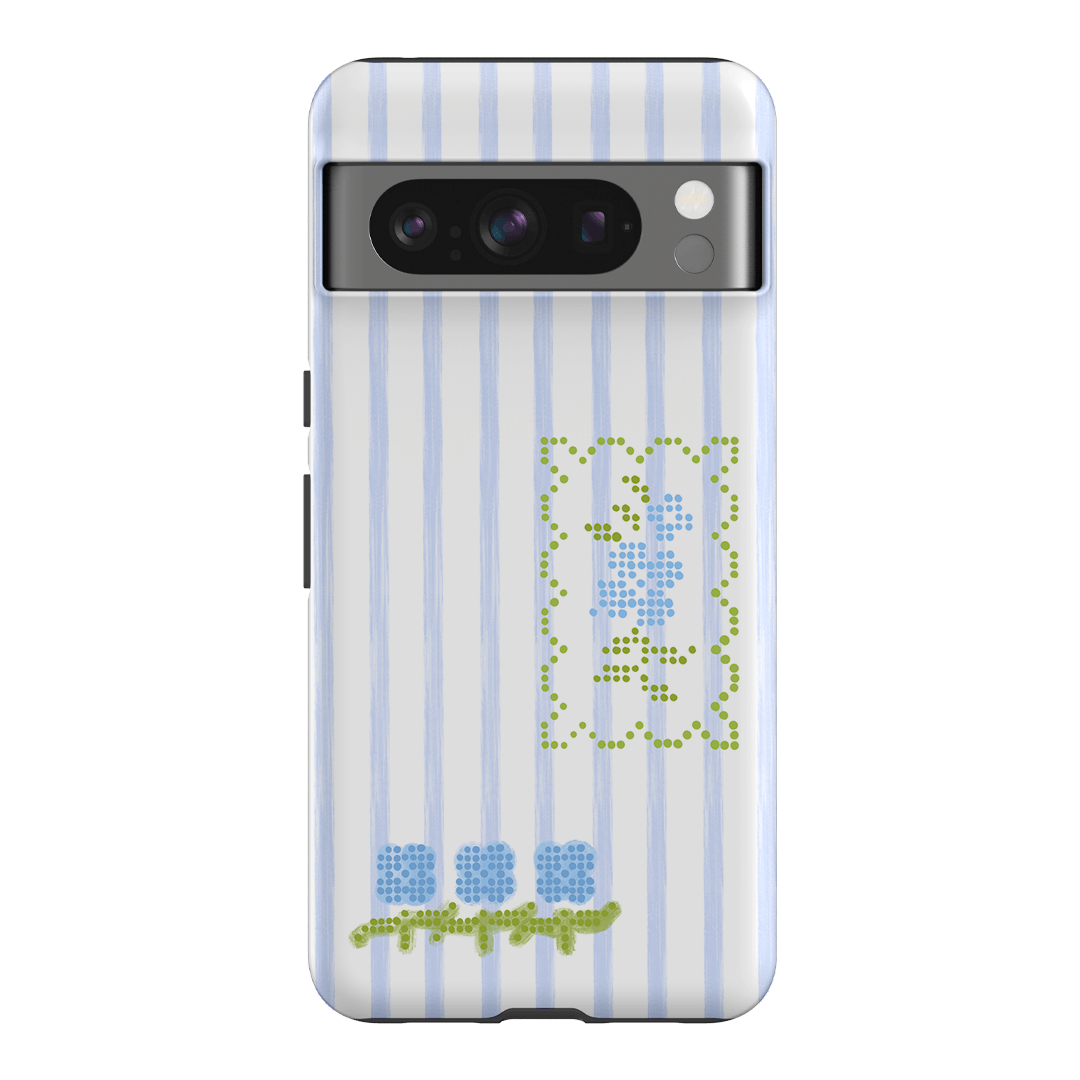 Patchwork Blue Printed Phone Cases Google Pixel 8 Pro / Armoured by Kayla Carr - The Dairy