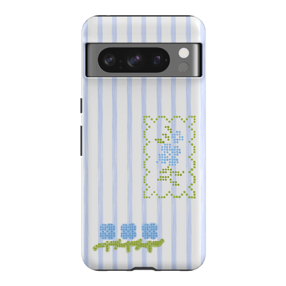 Patchwork Blue Printed Phone Cases Google Pixel 8 Pro / Armoured by Kayla Carr - The Dairy