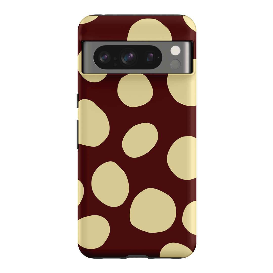 Pebbles Burgundy Butter Printed Phone Cases Google Pixel 8 Pro / Armoured by Veronica Tucker - The Dairy