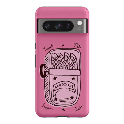 Sardine Social Pink Printed Phone Cases Google Pixel 8 Pro / Armoured by The Dairy - The Dairy