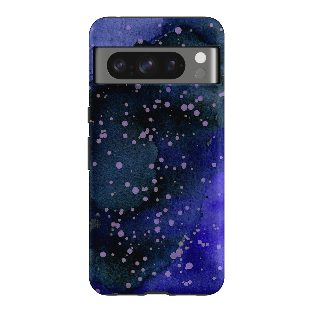 Spotty Navy Printed Phone Cases Google Pixel 8 Pro / Armoured by The Dairy - The Dairy