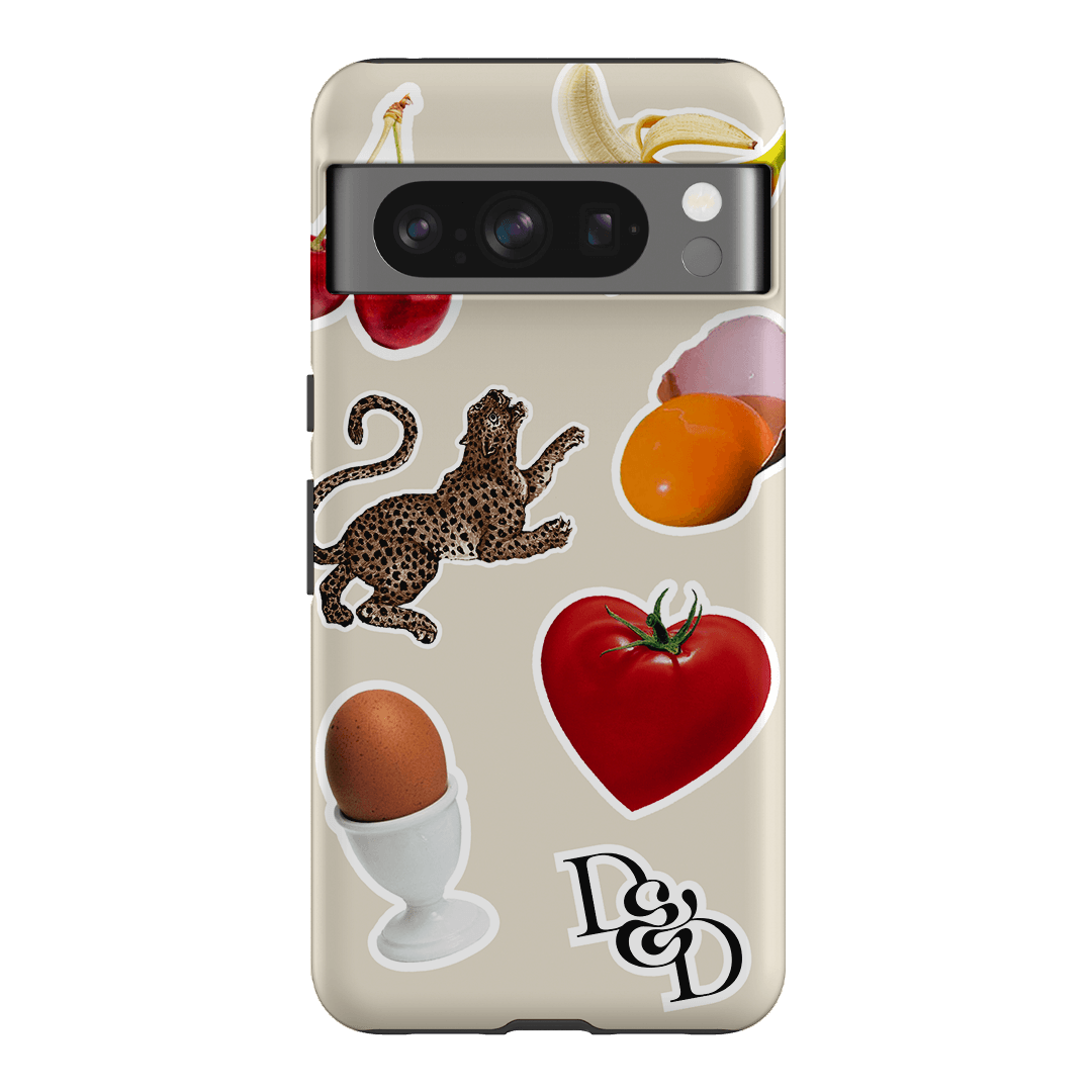 Sunday Stickers Cream Printed Phone Cases Google Pixel 8 Pro / Armoured by Desmond & Dempsey - The Dairy