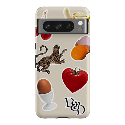 Sunday Stickers Cream Printed Phone Cases Google Pixel 8 Pro / Armoured by Desmond & Dempsey - The Dairy